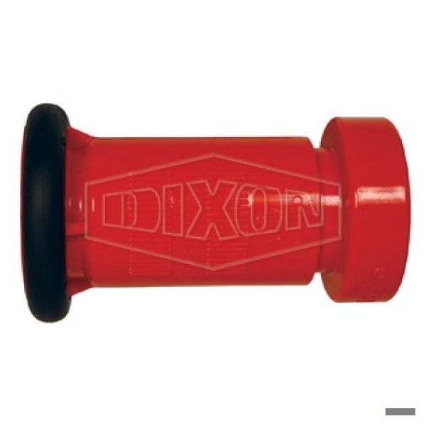 Standard Flow Fog Nozzle with Bumper, 1-1/2 in Inlet, Red Polycarbonate Body